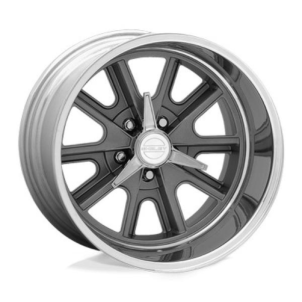 VN427 SHELBY COBRA Two-Piece Mag Gray Center Polished Barrel 15x8 5X120.65 et-12 cb72.6